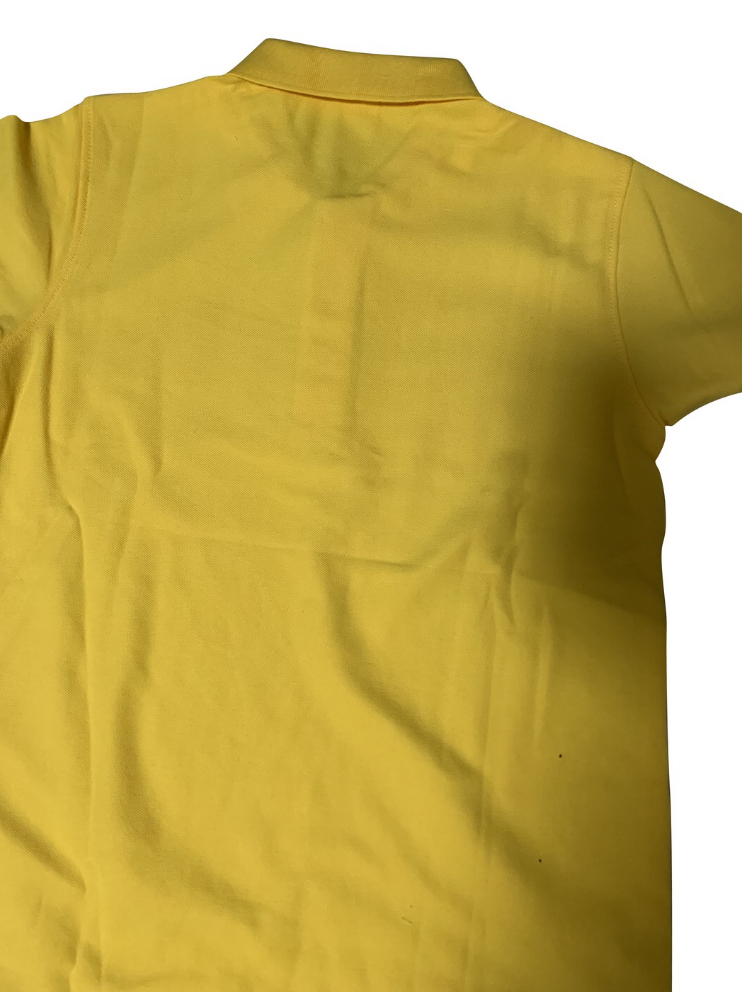 Akacoral Pure Color V-neck Short Sleeve T Shirt for Men Yellow
